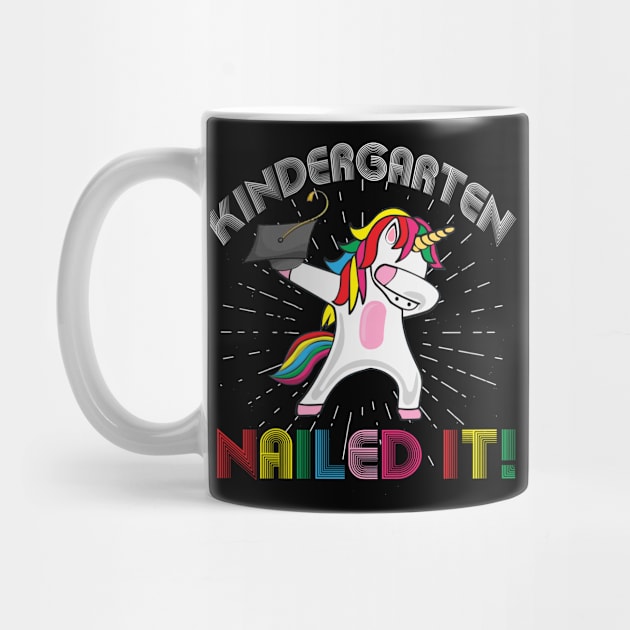 Kindergarten Nailed It Dabbing Unicorn T-Shirt Teacher by Simpsonfft